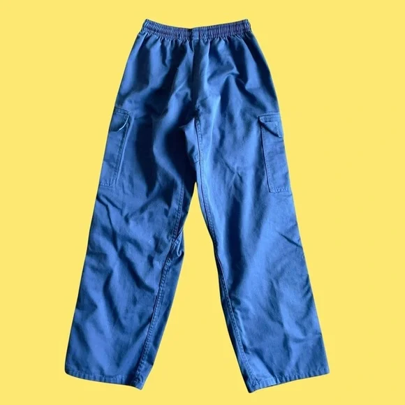 Vintage 90s y2k blue and white cargo wide leg pants XS - Picture 8 of 8